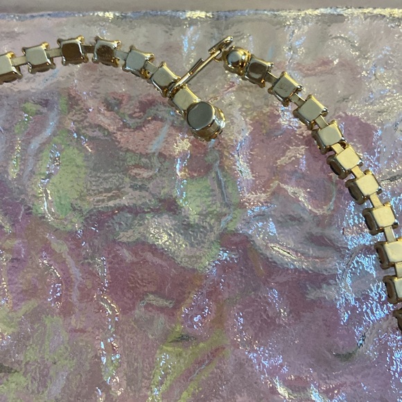 Vintage Aurora Borealis crystal cluster necklace perfect bridal piece goldtone - Picture 11 of 15